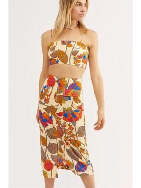 Free People Floral Bali Two Piece Skirt Set